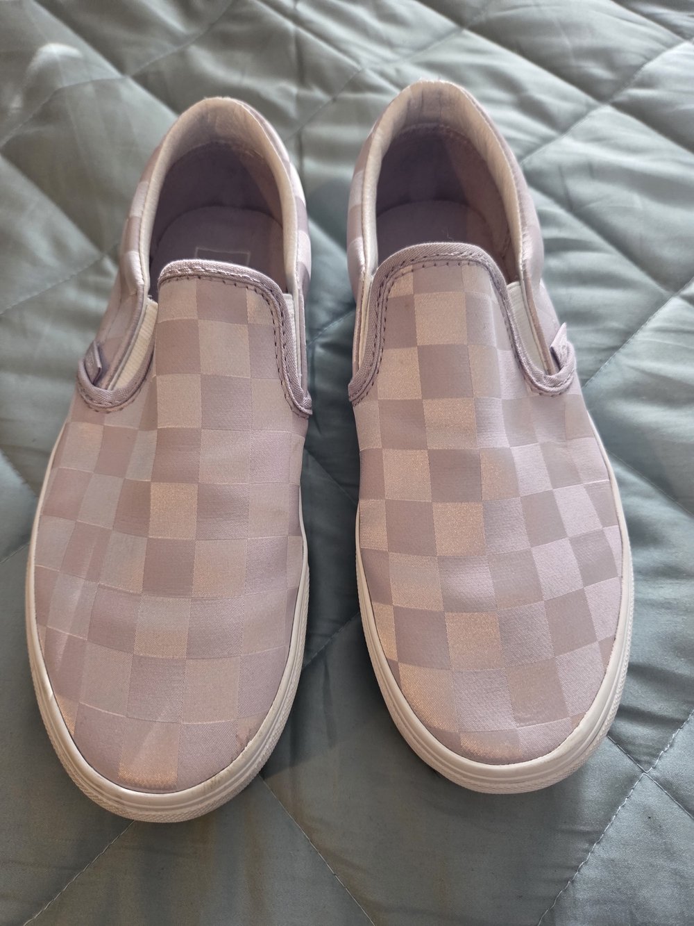 Classic Vans Slip-On Stackform Lilac Checkerboard  Shoes Size 8.5